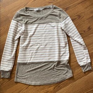 colorblock striped long sleeve sweater